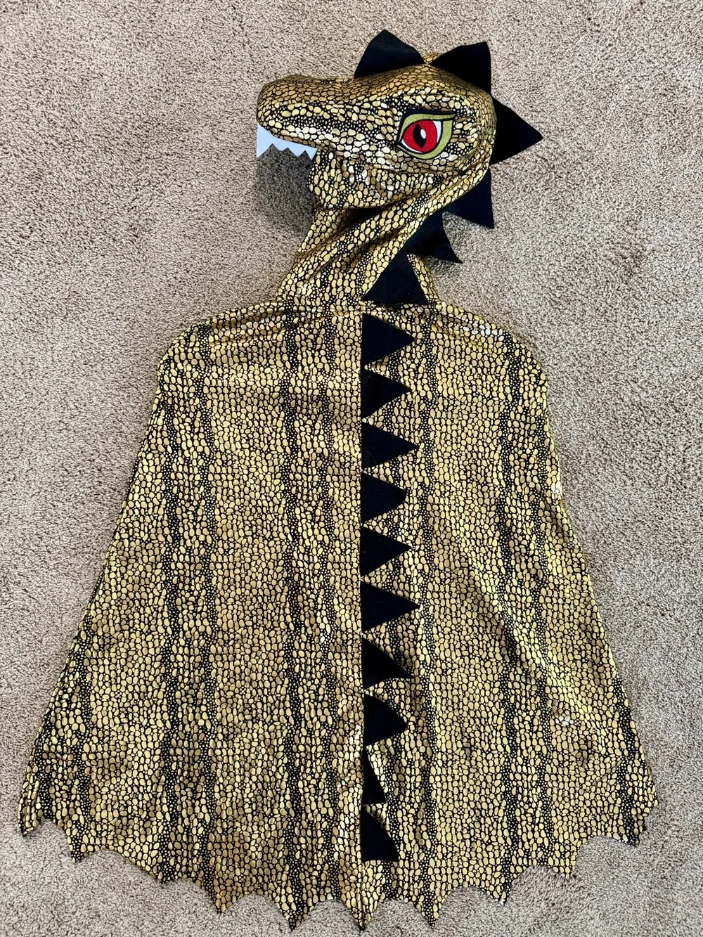 H&M Kids Gold Dragon Cape Costume – Size 3-10T